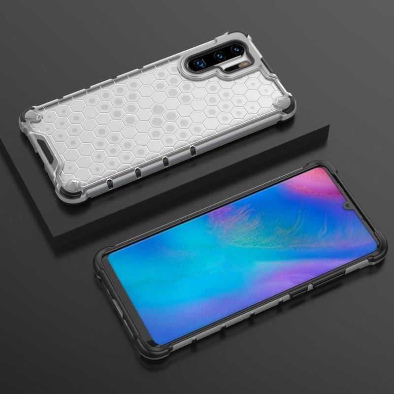 Huawei P Pro Honeycomb Armored Hybrid Case Transparent