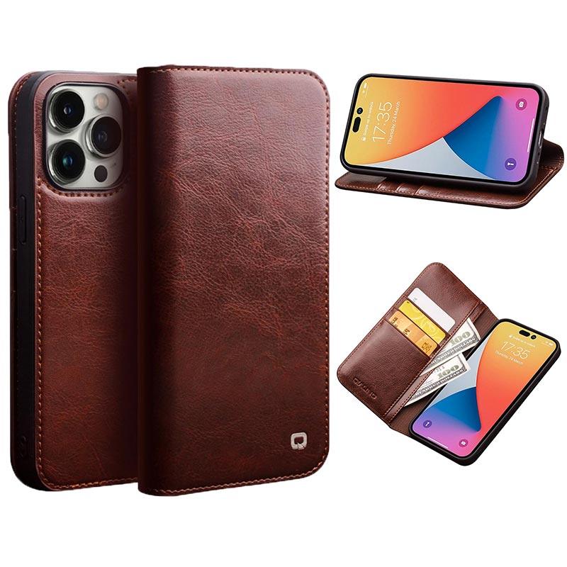 Qialino Classic IPhone 14 Pro Max Wallet Leather Case