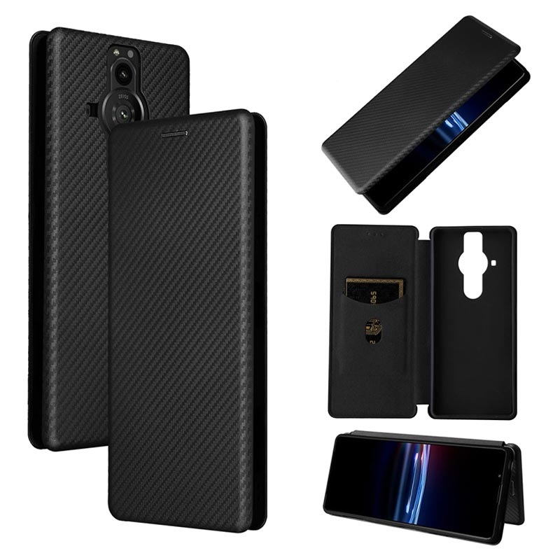 Sony Xperia Pro I Flip Case Carbon Fiber