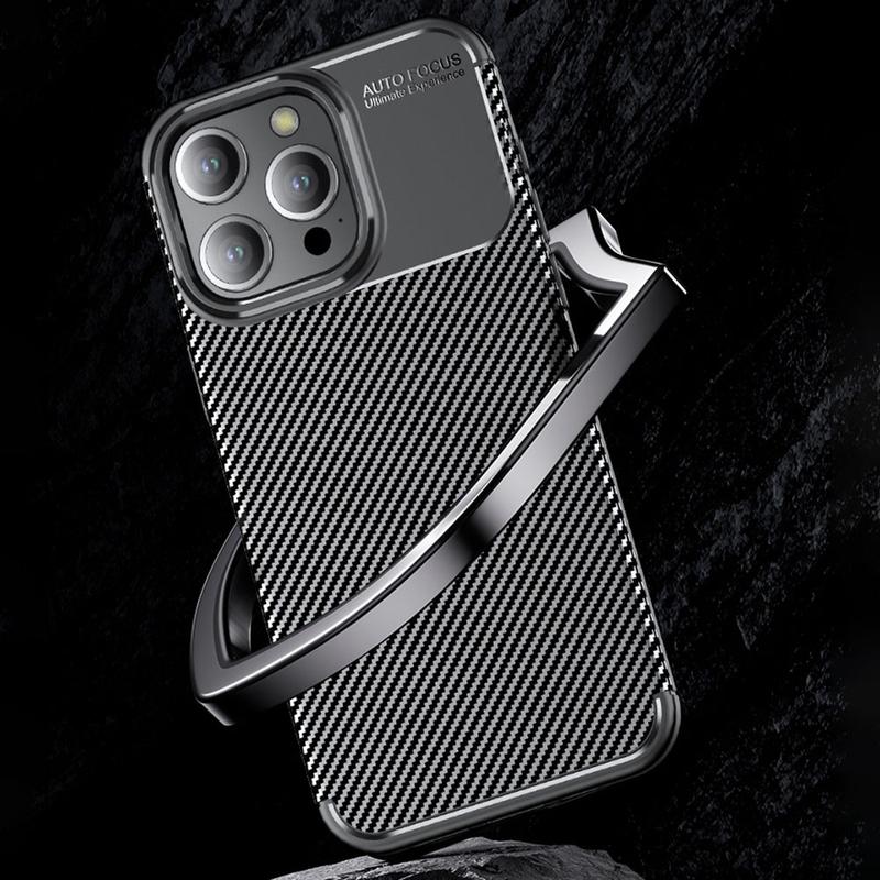 Iphone Pro Max Beetle Carbon Fiber Tpu Case Black