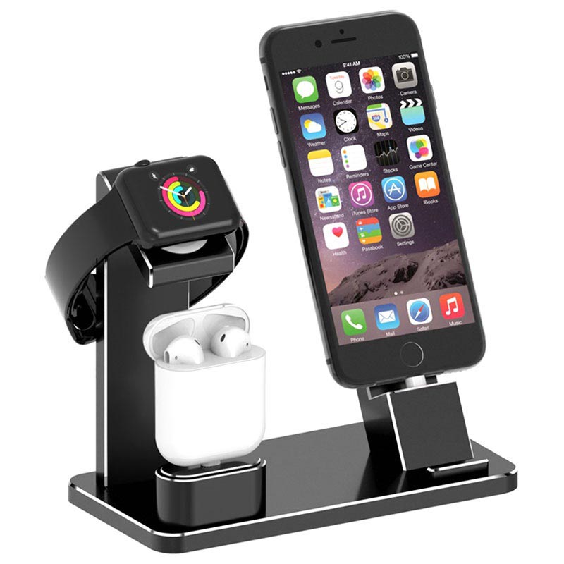 Umeki Oprecht kussen 3-in-1 Charging Stand HJZJ001 - iPhone, Apple Watch, AirPods