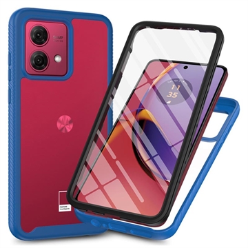 Motorola Moto G84 360 Protection Series Case - Blue / Clear