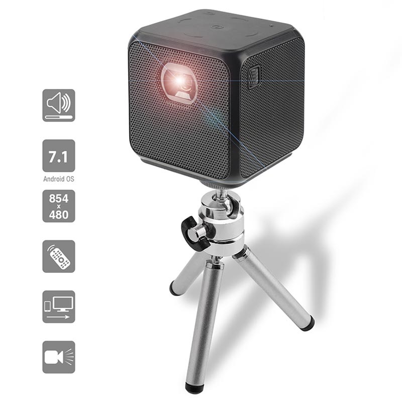 4smarts Pocket Portable Projector with Battery - Black