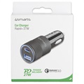 4smarts Rapid+ Car Charger - 27W, QC3.0, PD - Blue / Black