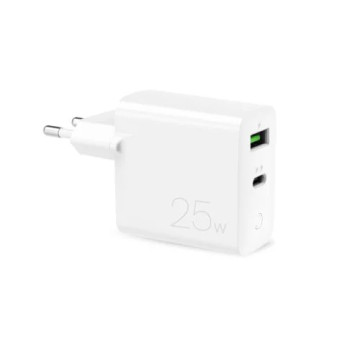 Puro PD Fast Wall Charger - 25W, USB-A, USB-C - White