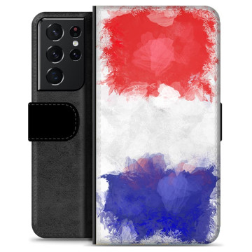 Samsung Galaxy S21 Ultra 5G Premium Flip Case - French Flag