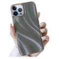 Abstract Series iPhone 14 Pro Max Coated TPU Case - Grey