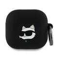 AirPods 4 Karl Lagerfeld Choupette Head 3D Silicone Case - Black