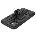 Anti-Slip iPhone 11 Hybrid Case with Stand - Black