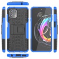 Anti-Slip Motorola Edge 20 Lite Hybrid Case with Stand - Blue / Black