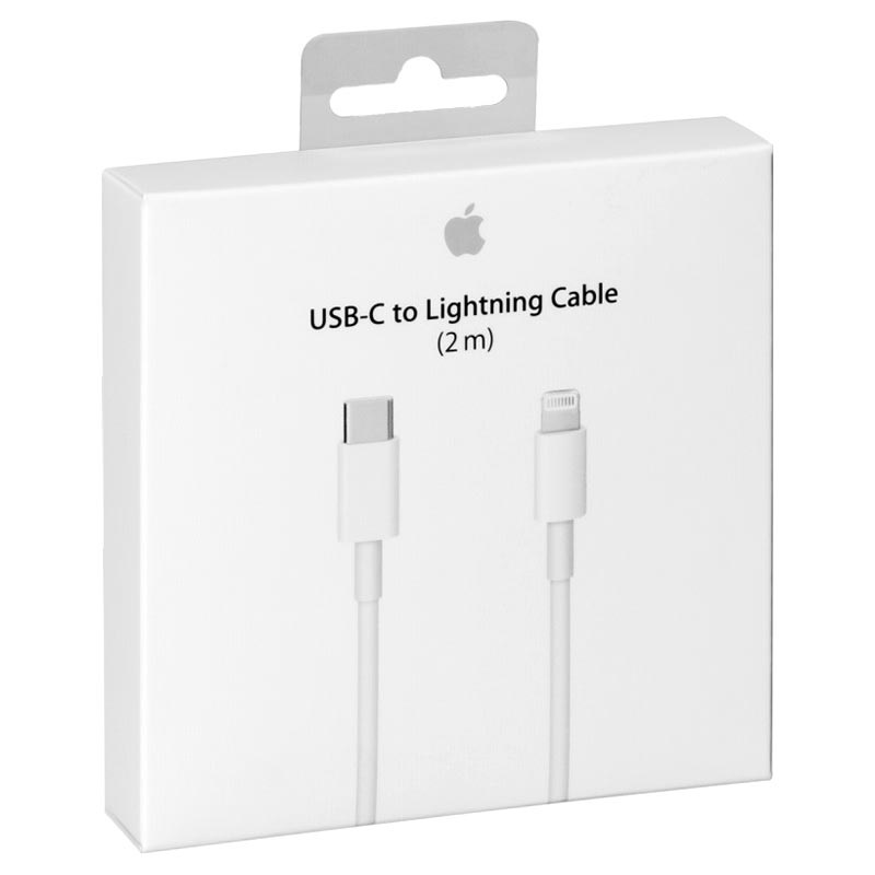 Apple 2m USB-C to Lightning Cable (MKQ42ZM/A, White)