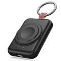 Apple Watch Portable Wireless Charger with Keychain - 1800mAh - Black