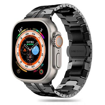 Apple Watch Series Ultra 2/Ultra/9/8/SE (2022)/7/SE/6/5/4/3/2/1 Tech-Protect Stainless Steel Line Strap - 49mm/45mm/44mm/42mm - Black