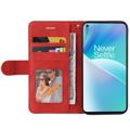 Bi-Color Series OnePlus Nord 2T Wallet Case - Red