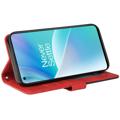 Bi-Color Series OnePlus Nord 2T Wallet Case - Red