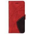 Bi-Color Series OnePlus Nord 2T Wallet Case - Red