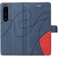 Bi-Color Series Sony Xperia 1 III Wallet Case - Blue