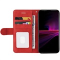 Bi-Color Series Sony Xperia 1 III Wallet Case - Red