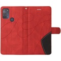 Bi-Color Series Motorola Moto G50 Wallet Case - Red