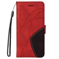 Bi-Color Series Motorola Moto G50 Wallet Case - Red