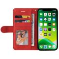 Bi-Color Series iPhone 14 Wallet Case - Red