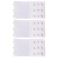 Bra Extenders with 3 Rows of Hooks - 3 Pcs. - White