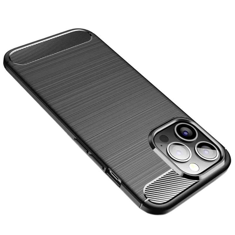 iPhone 14 Pro Brushed TPU Case Carbon Fiber