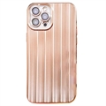 iPhone 12 Pro Brushed TPU Case with Camera Lens Protector - Gold