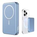 C10 Portable 15W Magnetic Wireless Power Bank 5000mAh - Blue