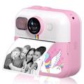 CP02 Kids HD Digital Camera with Thermal Printer & 32G TF Card - Pink