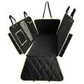 CZD-U-06 Waterproof Car Pet Seat Cover with Storage Pocket - Black / Green