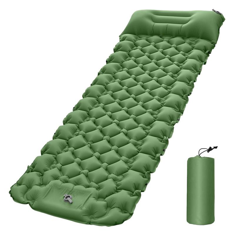 Inflatable Sleeping Mat for Camping Green