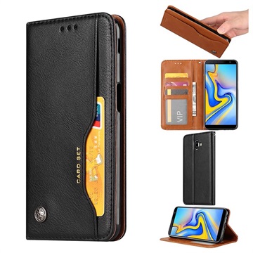 Card Set Series Samsung Galaxy J6+ Wallet Case - Black