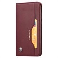 Card Set Series Xiaomi Redmi Note 11 Pro/Note 11 Pro+ Wallet Case - Wine Red