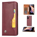 Card Set Series Xiaomi Redmi Note 11 Pro/Note 11 Pro+ Wallet Case - Wine Red