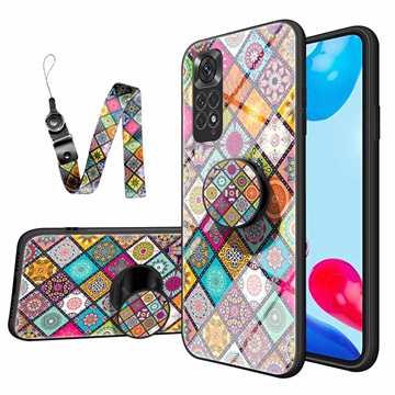 Checkered Pattern Xiaomi Redmi Note 11/11S Hybrid Case - Colorful Mandala