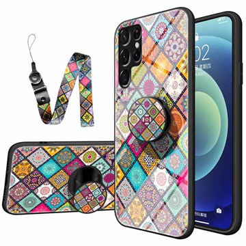 Checkered Pattern Samsung Galaxy S22 Ultra 5G Hybrid Case - Colorful ...