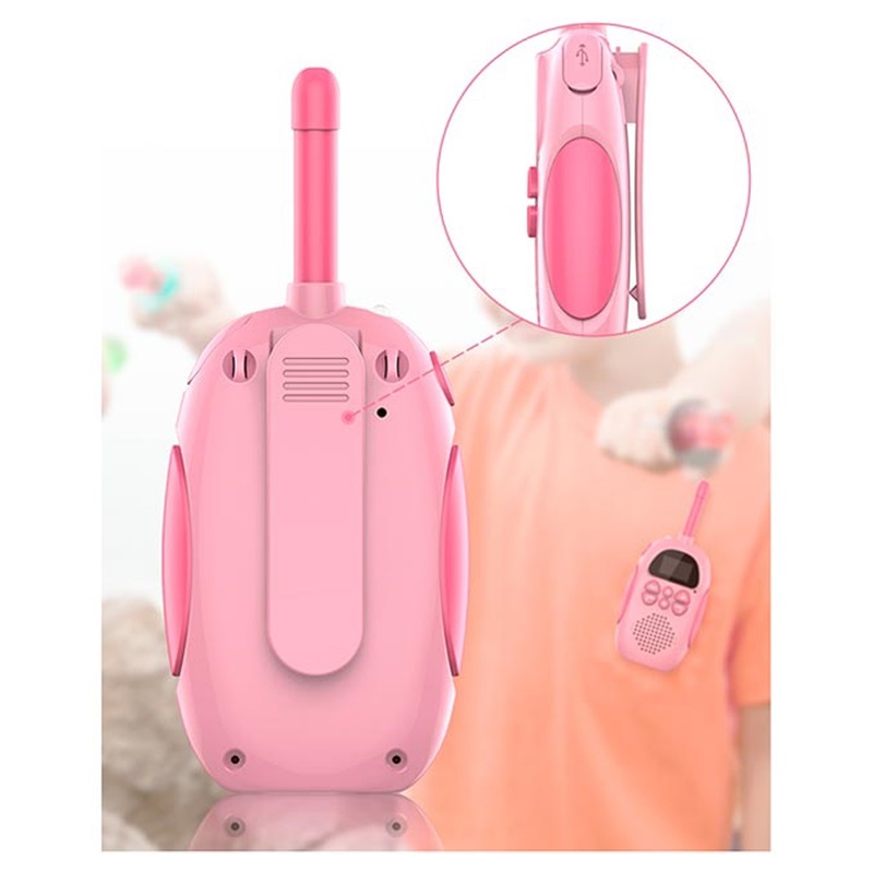 Children's Walkie-Talkie with Rechargeable Battery - Green / Pink