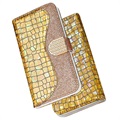 Croco Bling Series Samsung Galaxy S21 FE 5G Wallet Case - Gold