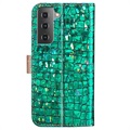 Croco Bling Series Samsung Galaxy S21 FE 5G Wallet Case - Green