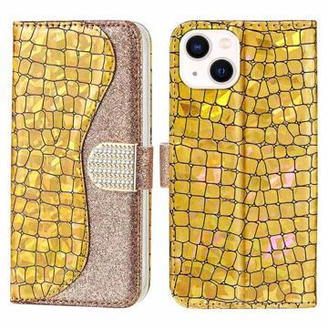 Croco Bling Series Samsung Galaxy A13 5G Wallet Case - Rose Gold