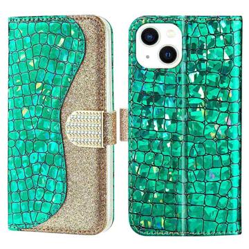 Croco Bling Series Samsung Galaxy A13 5G Wallet Case - Rose Gold