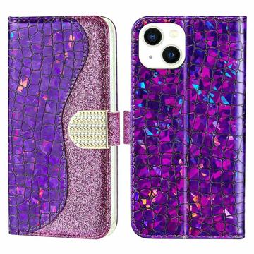 Croco Bling Series Samsung Galaxy A13 5G Wallet Case - Rose Gold