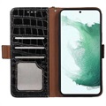 Crocodile Series Samsung Galaxy A53 5G Wallet Leather Case with RFID - Black