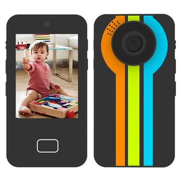 D16 Dual Lens Kids Phone Camera / Phone Toy with 32G Memory Card - Black