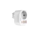 Devia Power Socket 20W - USB-C, 2x USB-A Ports, 3A - White