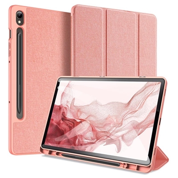 Samsung Galaxy Tab S9 Dux Ducis Domo Tri-Fold Smart Folio Case (Open Box - Bulk Satisfactory) - Pink