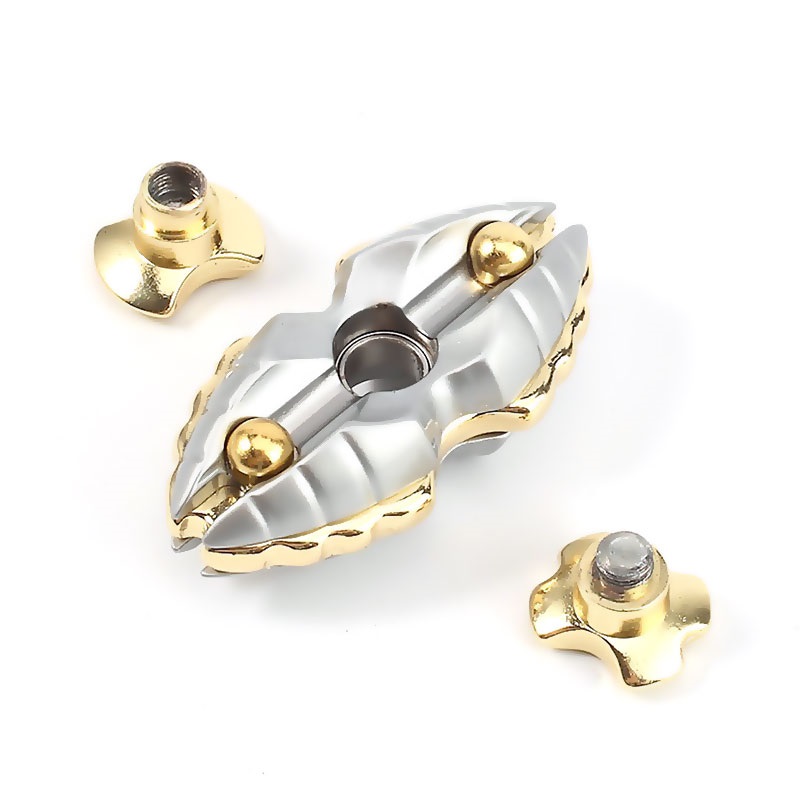 Egyptian Beetle Fid Hand Spinner Silver Gold