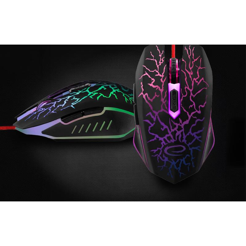 Esperanza EGM211R Wired Gaming Mouse with RGB - Black