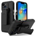 Explorer Series iPhone 14 Plus Hybrid Case with Belt Clip - Black